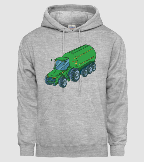 Tractor de recoltare model gri pe tricou