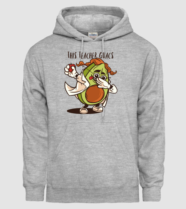 Profesor Avocado DAB model gri pe tricou