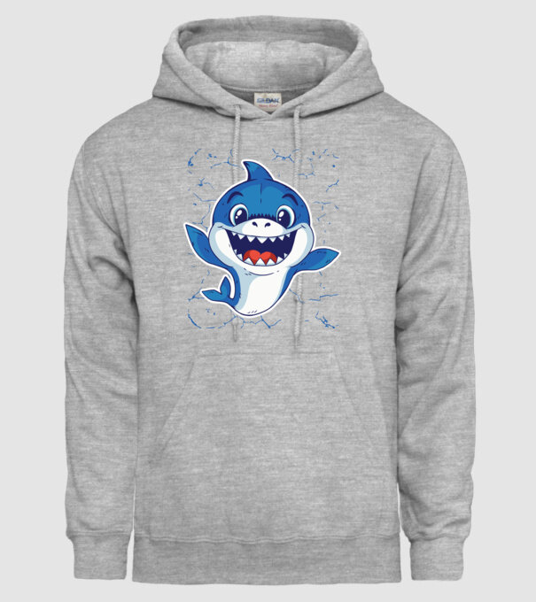 Baby Shark tricou drăguț cu rechin model gri pe tricou