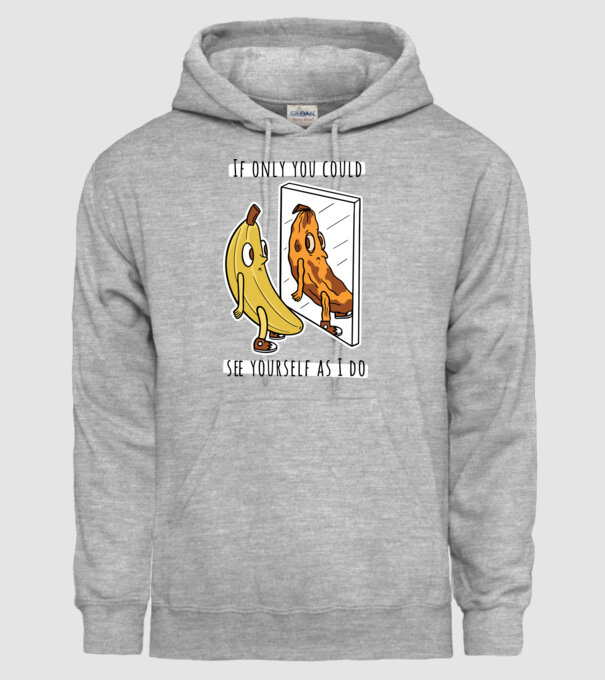 Oglindă Banană model gri pe tricou