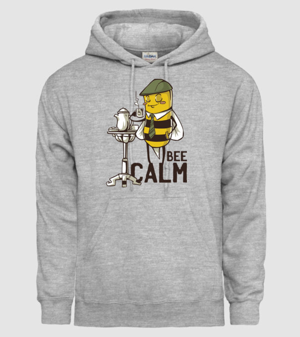 Bee Calm - Fii răbdător Albinuță model gri pe tricou