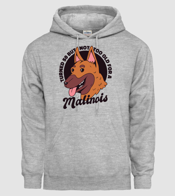 Câine ciobănesc belgian model gri pe tricou