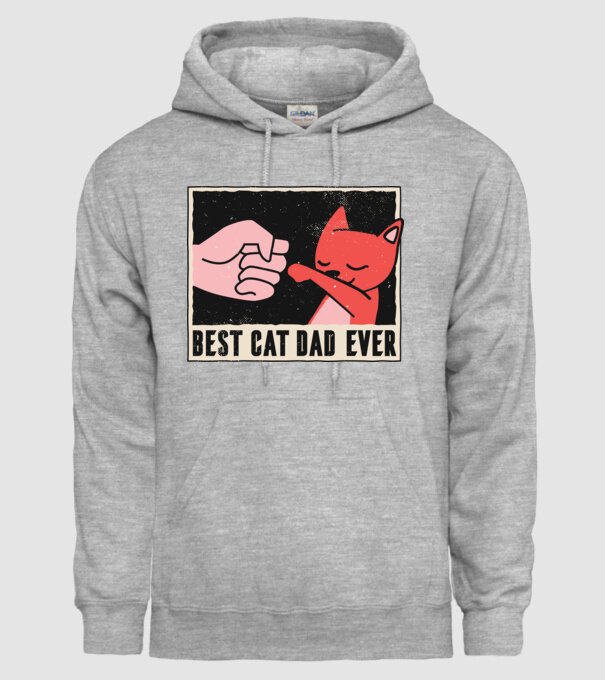 Best Cat Dad Ever - Cel mai bun stăpân de pisică model gri pe tricou