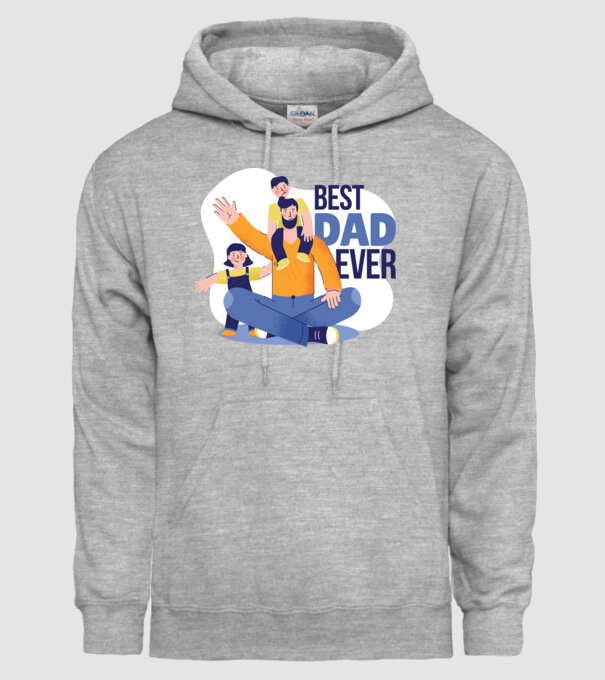 Best Dad ever - Cel mai bun tată model gri pe tricou