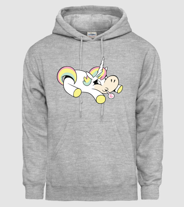 Unicorn bolnav model gri pe tricou