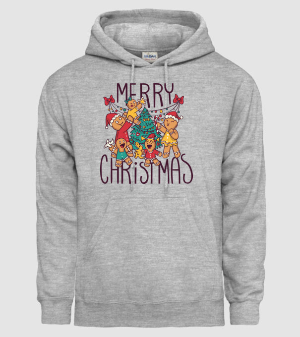 Crăciun Fericit model gri pe tricou