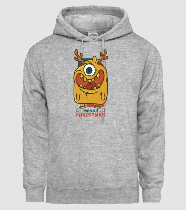 Crăciun Fericit Monstru model gri pe tricou