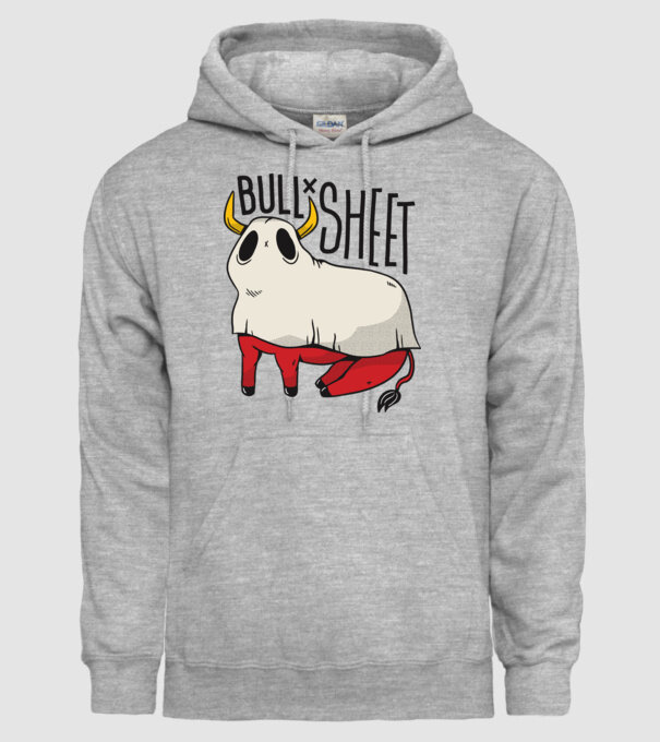 Bull sheet model gri pe tricou