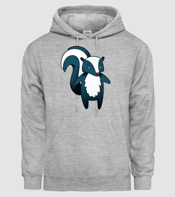 Bursuc puturos model gri pe tricou