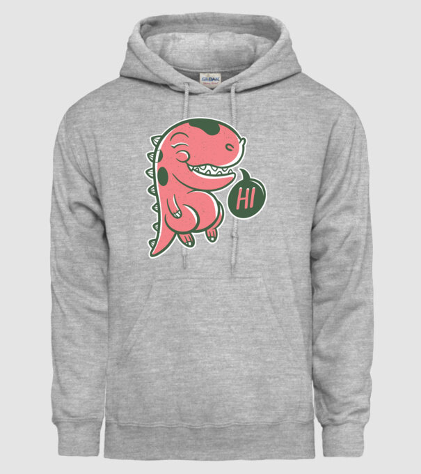 Dinozaur drăguț model gri pe tricou