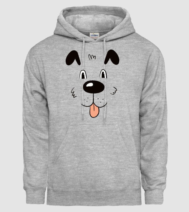 Cap Câine drăguț model gri pe tricou