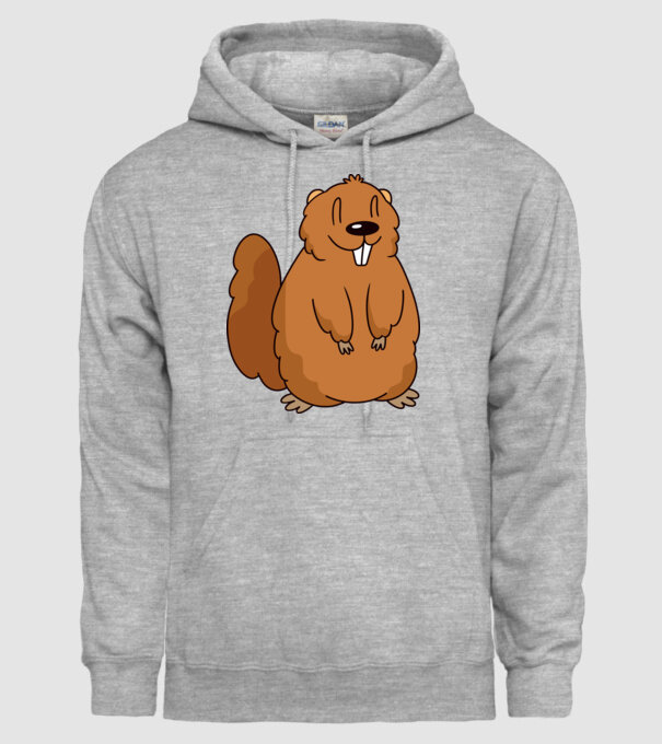 Marmotă drăguță model gri pe tricou
