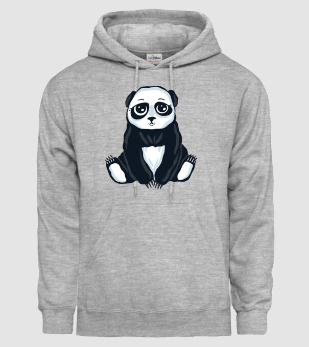 Panda drăguț model gri pe tricou
