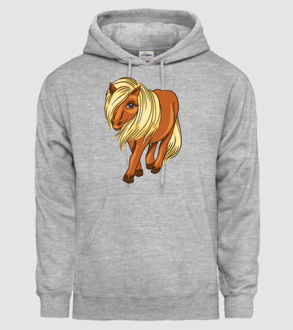 Ponei drăguț model gri pe tricou