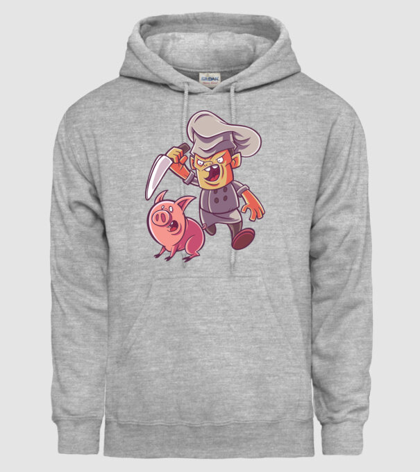 Sacrificare porc Măcelar model gri pe tricou
