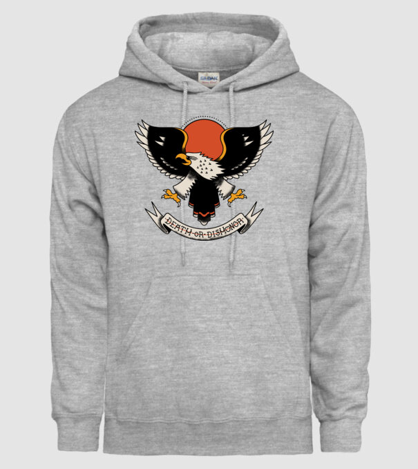 Eagle Tatuaj model gri pe tricou