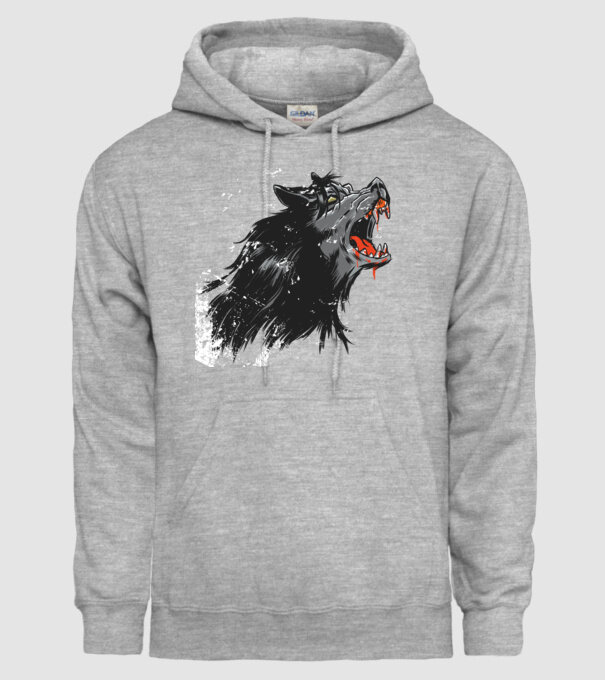 Urlet de lup model gri pe tricou