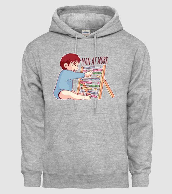 Bărbat la lucru tricou amuzant model gri pe tricou
