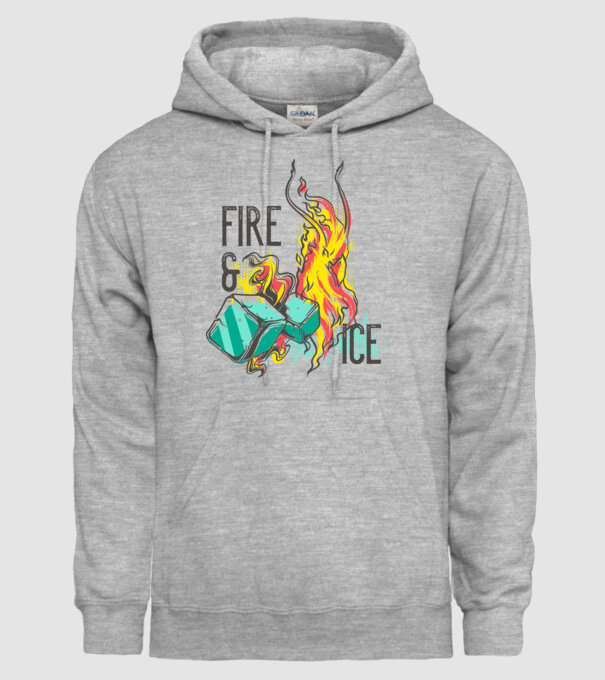 Fire and Ice model gri pe tricou