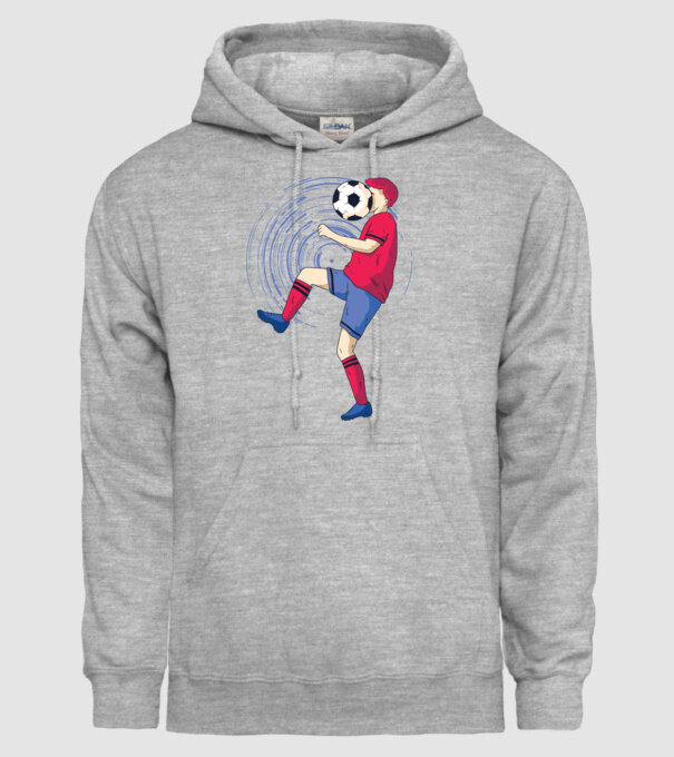 Fotbalist model gri pe tricou