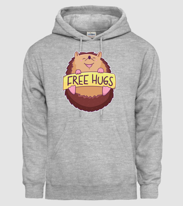 Free Hugs Arici model gri pe tricou