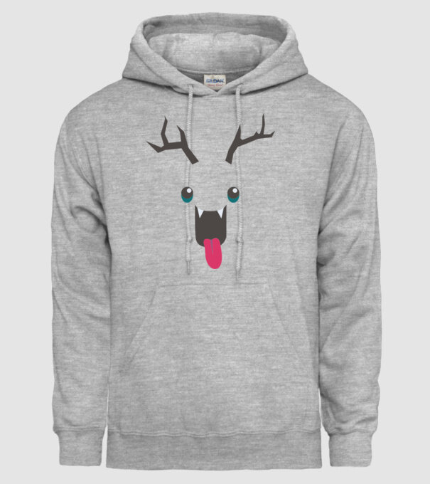 Funny Deer model gri pe tricou