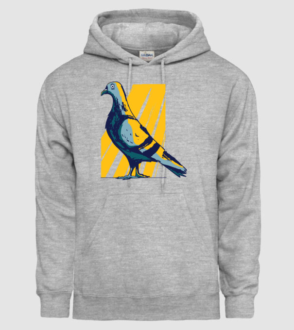 Porumbel model gri pe tricou