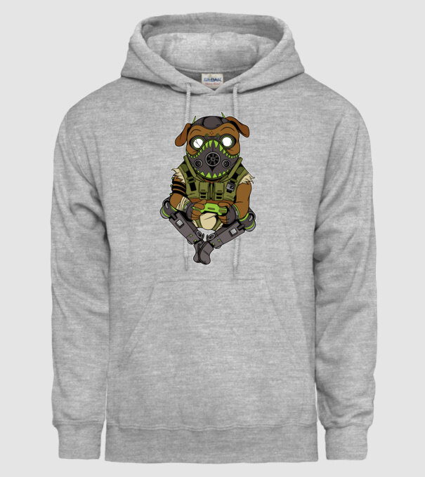 Mops Gamer model gri pe tricou