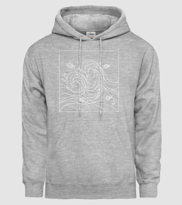 Ocean geometric model gri pe tricou