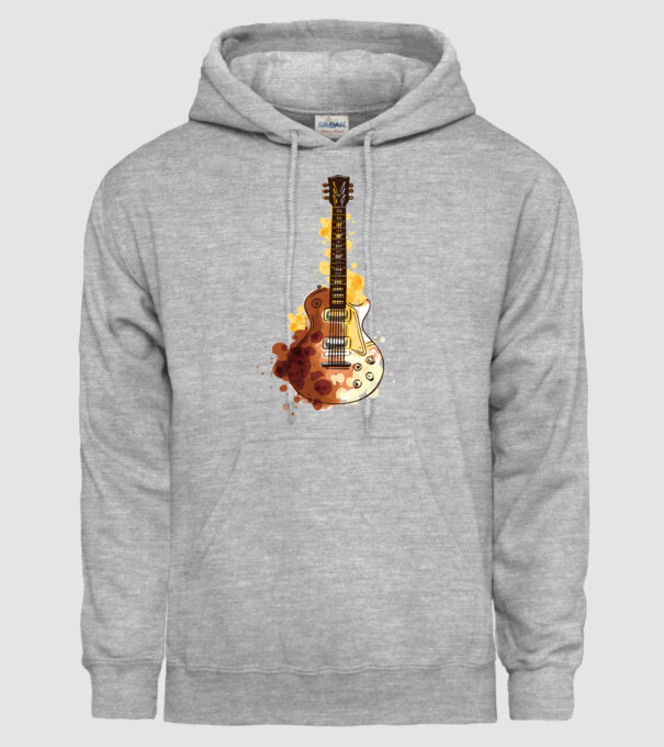 Chitara Pictură model gri pe tricou