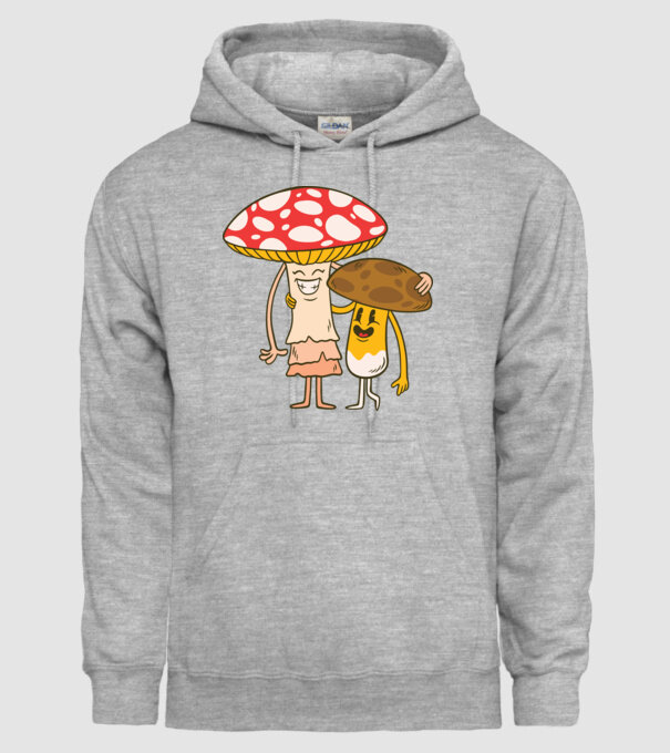 Familie Ciuperci model gri pe tricou