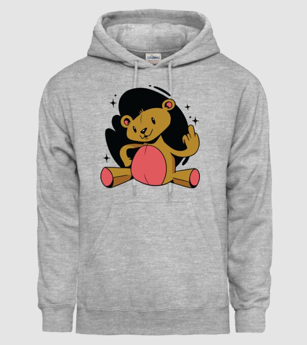 Ursuleț Teddy hain model gri pe tricou