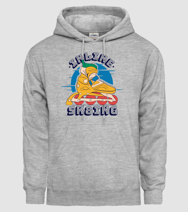 Skate Sk8 model gri pe tricou