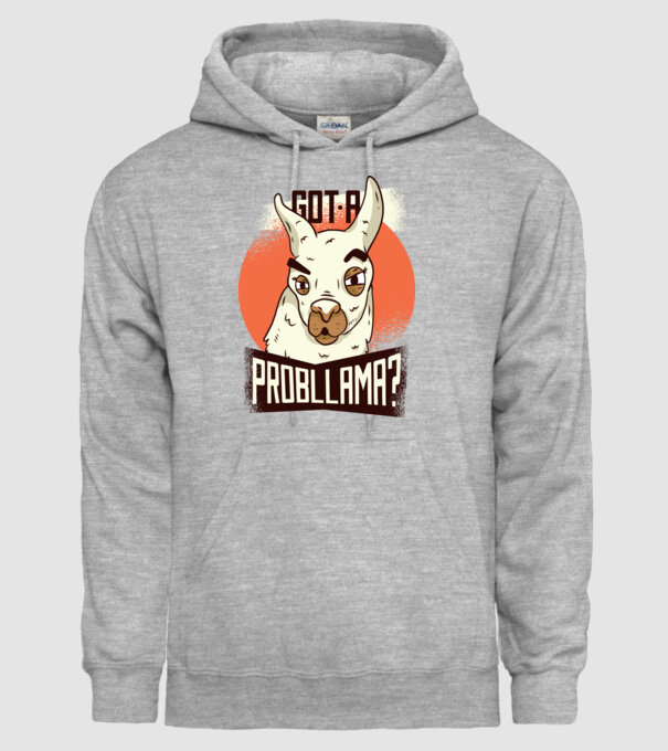 Got a Probllama? Lama model gri pe tricou