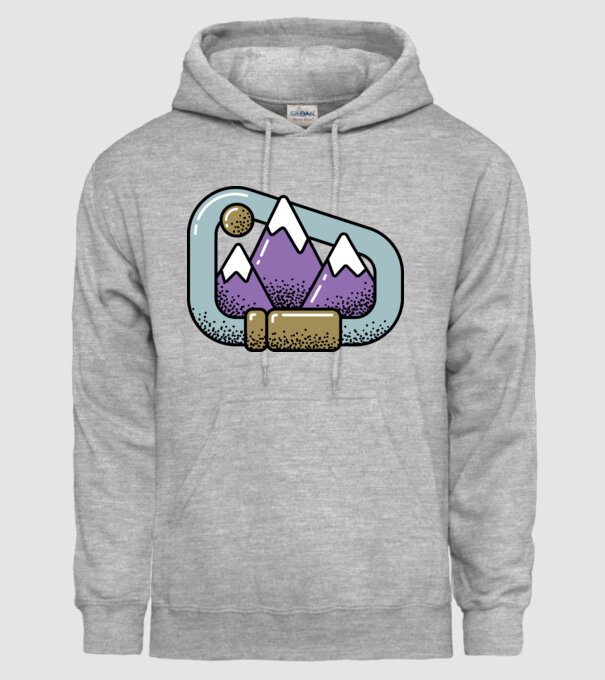 Carabină de alpinist model gri pe tricou