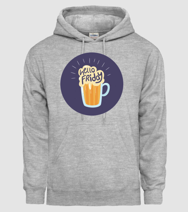 Hello Friday model gri pe tricou