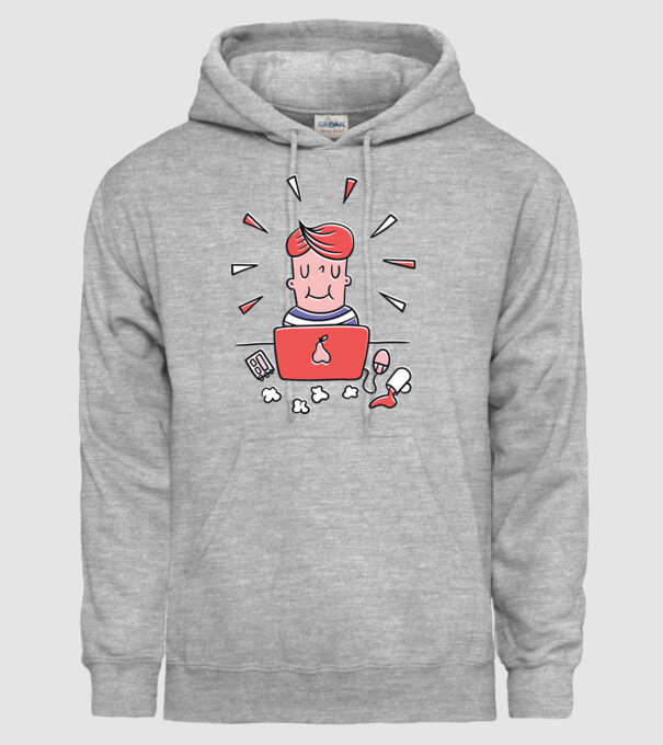 Imagine Home Office model gri pe tricou