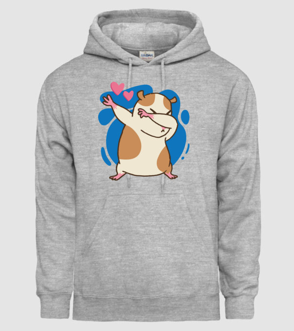 Hamster DAB model gri pe tricou