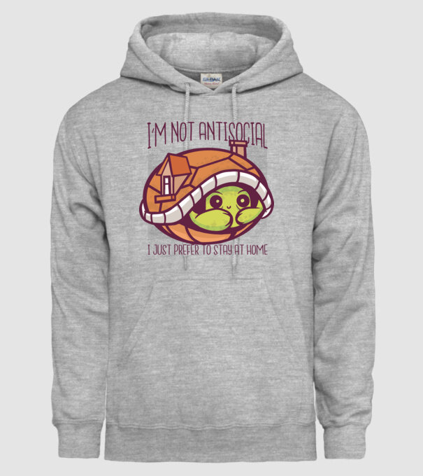 'I''m not antisocial, I just prefer to stay at home' model gri pe tricou