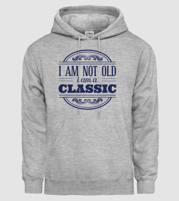 'I''m not old, I am a Classic' model gri pe tricou