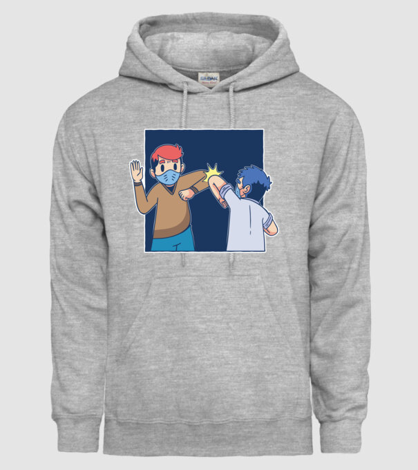 Cum să dai mâna Coronavirus model gri pe tricou