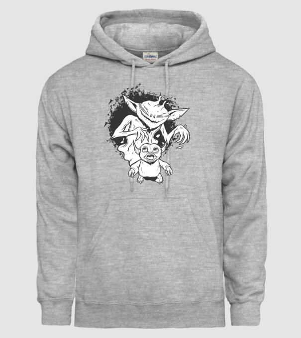 Umbră înfricoșătoare model gri pe tricou
