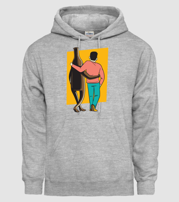 Amici de pahar model gri pe tricou