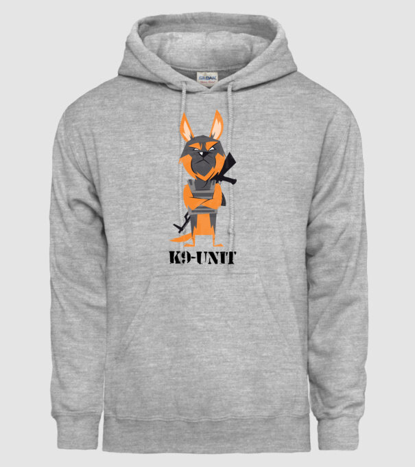 Unitatea K9 - Câine polițist model gri pe tricou