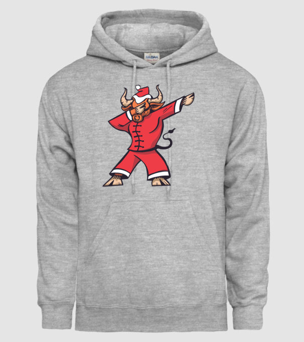 Taur de Crăciun DAB model gri pe tricou