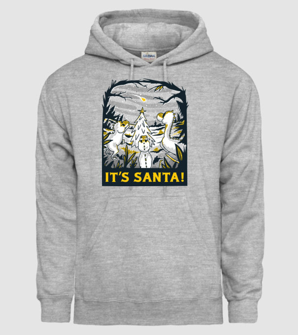 Dinozauri de Crăciun model gri pe tricou
