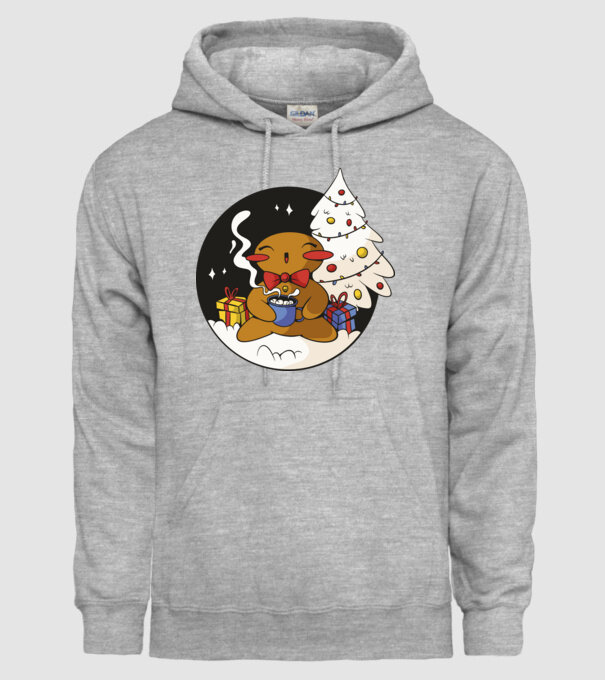Turtă dulce de Crăciun model gri pe tricou