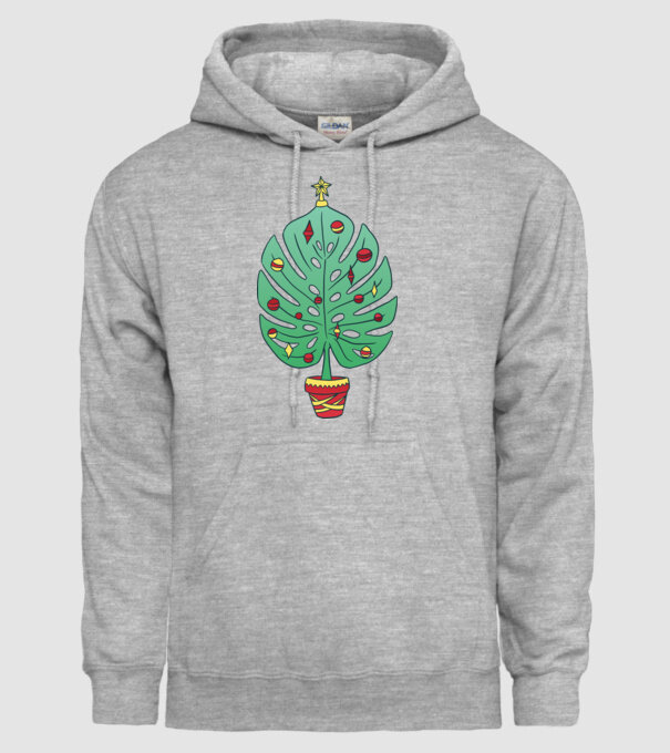 Palmier de Crăciun model gri pe tricou