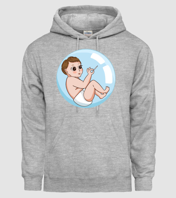 Bebeluș model gri pe tricou