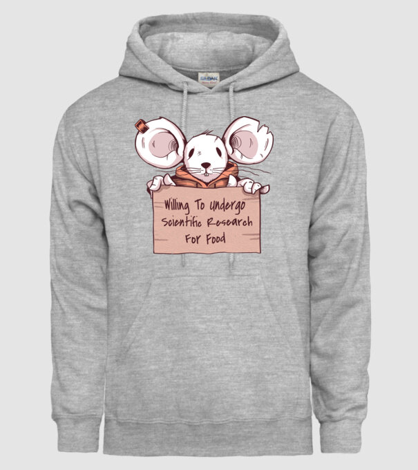 Șoarece Cerșetor model gri pe tricou